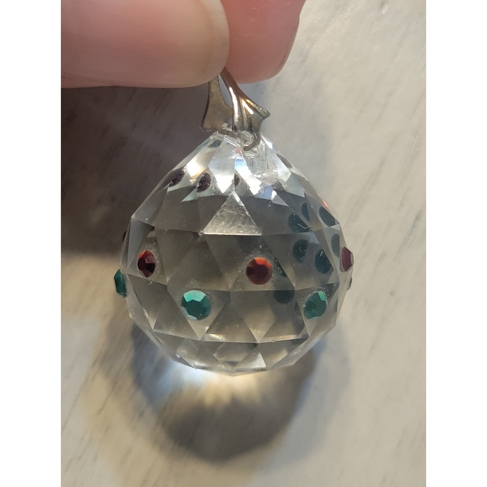 Vintage Crystal‎ Globe Glass Necklace Pendant Women's Jewelry